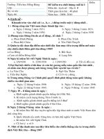 đề thi Lịch sử + Địa lí HKI