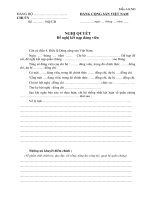 Mau nghi quyet de nghi ket nap dang vien