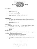 TRẢ BÀI KIỂM TRA HỌC KỲ I TOÁN 9 (Lạng Sơn)