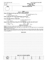 Kiem Tra 1 tiet So 1 HKII A chan