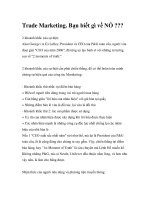 trade marketing. bạn biết gì về nó