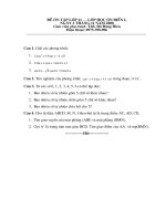 Đề ôn tập lớp 11, tuần 1 tháng 11/2008