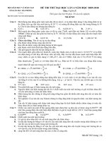 Đề thi thử đại học tháng 2 năm 2010