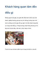 khách hàng quan tâm đến điều gì