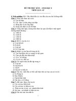 ĐỀ THI HỌC KỲ 2 SINH 8