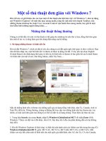 Những thủ thuật đơn giản với Windows 7