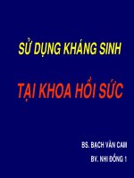 sử dụng kháng sinh tại khoa hồi sức