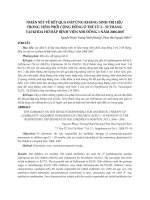 nhận xét về kết quả đáp ứng kháng sinh trị liệu