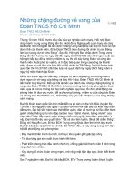 NHỮNG CHẶNG ĐƯỜNG VẺ VANG CỦA ĐOAN TNCS HCM