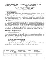 báo cáo tổng kết năm học 2006 - 2007