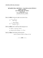 ĐỀ KT CHƯƠNG I - PHẦN TỰ CHỌN (Đ.SỐ 11-NC)