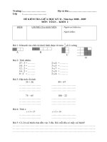 ĐỀ THI KIỂM TRA GIỮA HỌC KỲ II_TOÁN LỚP 2