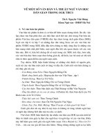 Một số văn bản và thuật ngữ VHDG trong SGK THCS