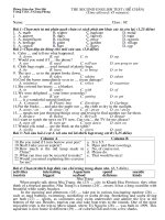 ĐỀ KIỂM TRA 1 TIẾT HỌC KÌ II - LẦN 1 - LỚP 8 - đề 2