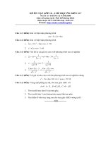 Đề ôn tập lớp 10, ngày 11 tháng 12 năm 2008