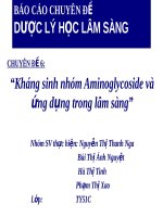 kháng sinh aminosis và ứng dụng lâm sàng
