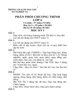 Phân phối chương trình thể dục