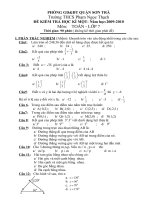 Đề thi Toán 7 - Kì  I - 2009-2010