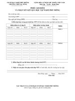 Phiếu điểm nghề PT