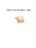 4, 5_Phan ung oxi hoa - khu va dinh luat bao toan e