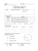 ĐỀ THI KIỂM TRA GIỮA HỌC KỲ II_TOÁN LỚP 3