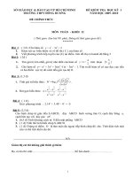 đề thi và đáp án hk1