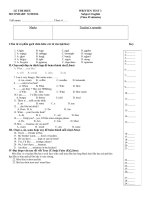 Đề thi 1 tiết lần 3-Khối 6