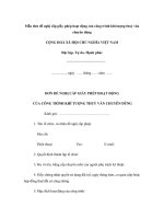 Mẫu đơn đề nghị cấp giấy phép hoạt động của công trình khí tượng thuỷ văn chuyên dùng ppt