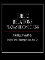 bài giảng pr - quan hệ công chúng - trần ngọc châu