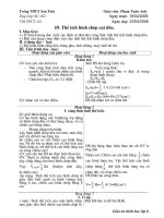 Tiết 65. HH8. Thể tích của hình chóp đều.