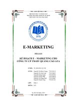 tiểu luận kế hoạch e  marketing cho công ty cp tm dv quảng cáo ata