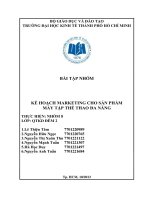 bài tập nhóm kế hoạch marketing cho sản phẩm máy tập thể thao đa năng