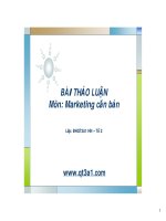 bài thảo luận môn  marketing căn bản