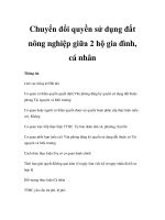 Chuyển đổi quyền sử dụng đất nông nghiệp giữa 2 hộ gia đình, cá nhân ppsx