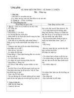 VỆ SINH MÔI TRƯỜNG - VỆ SINH CA NHÂN