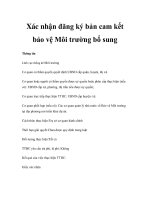 Xác nhận đăng ký bản cam kết bảo vệ Môi trường bổ sung ppsx