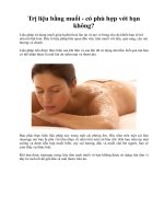 Trị liệu bằng muối - có phù hợp với bạn không? potx