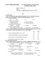 Đề HSG Tiếng Anh 8 vòng huyện 09-10_có dáp án