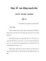 Hẹp lỗ van động mạch chủ (Aortic valvular stenosis) (Kỳ 1) ppsx