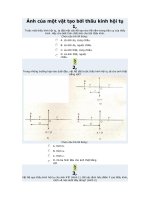 ảnh của một vật qua thấu kính hội tụ