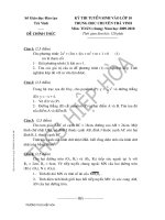 Đề Thi Tuyển Sinh Vào Lớp 10 Môn TOÁN - Tỉnh Trà Vinh [2009 - 2010 ppsx