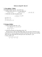 Đề kiểm tra chương 3 Đai số 8