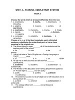 Unit 4-SCHOOL EDUCATION SYSTEM test2