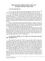 Một số kinh nghiệm trong công tác giáo dục đạo đức học sinh