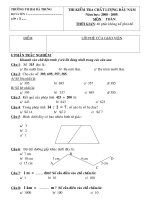 Đề thi môn Toán lớp 3