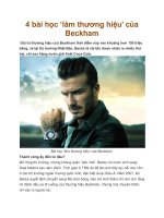 4 bài học ‘làm thương hiệu’ của beckham