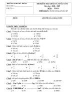 Đề thi môn Toán lớp 5