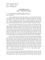 Tư tưởng Hồ Chí Minh về cong tác dân vận