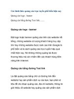 các hình thức quảng cáo trực tuyến phổ biến hiện nay