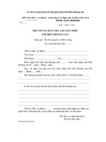 Mẫu đơn xin gia hạn (trả lại) giấy phép chế biến khoáng sản pptx